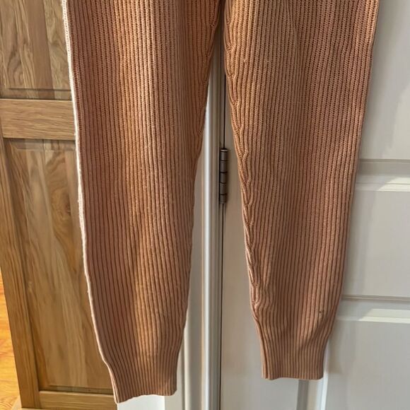 NEW Jonathan Simkhai nina wool cashmere blend ribbed joggers in butterscotch - Picture 4 of 16